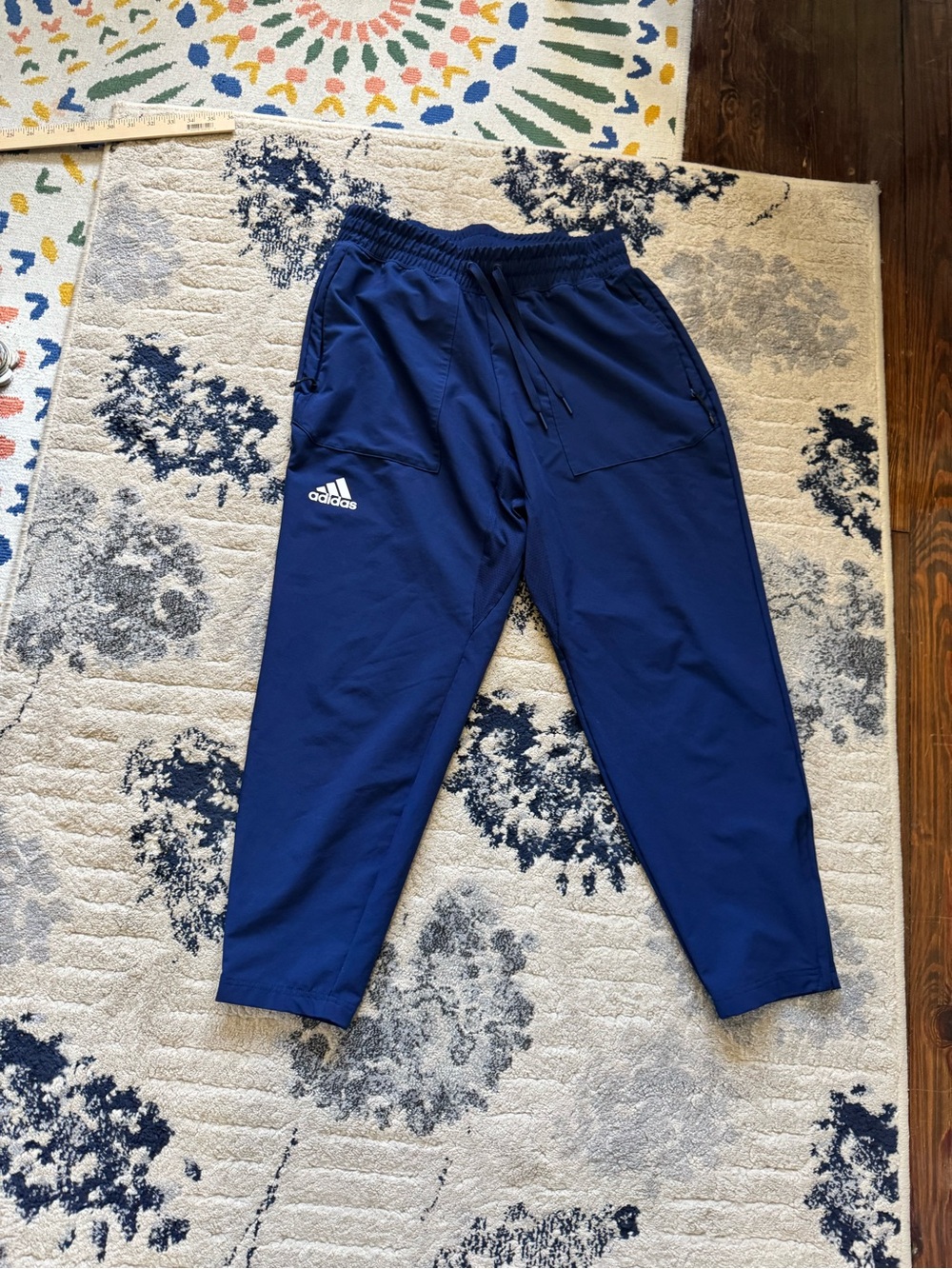 adidas Womens Royal Blue Jogger Pants with Logo